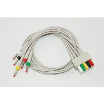 5-led med banan, 90 cm - EKG Patientledninger
